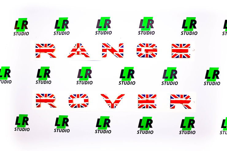 Буквы Range Rover британский флаг